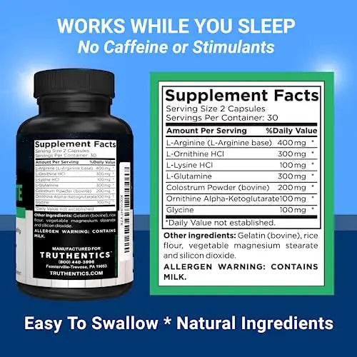 TRUTHENTICS Night Metabolism Booster for Men & Women - Night Time Fat Burner TRUTHENTICS Au supplements