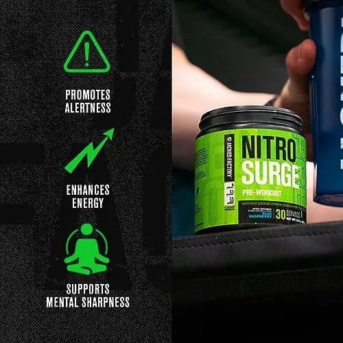NITROSURGE Pre Workout Supplement - Endless Energy, Instant Strength Gains Jacked Factory Au supplements