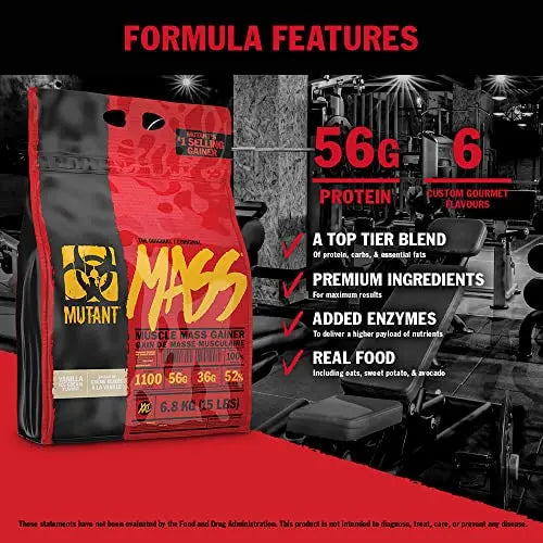 MUTANT Mass Weight Gainer Protein Powder, High-Calorie Workout Shakes Mutant Au supplements