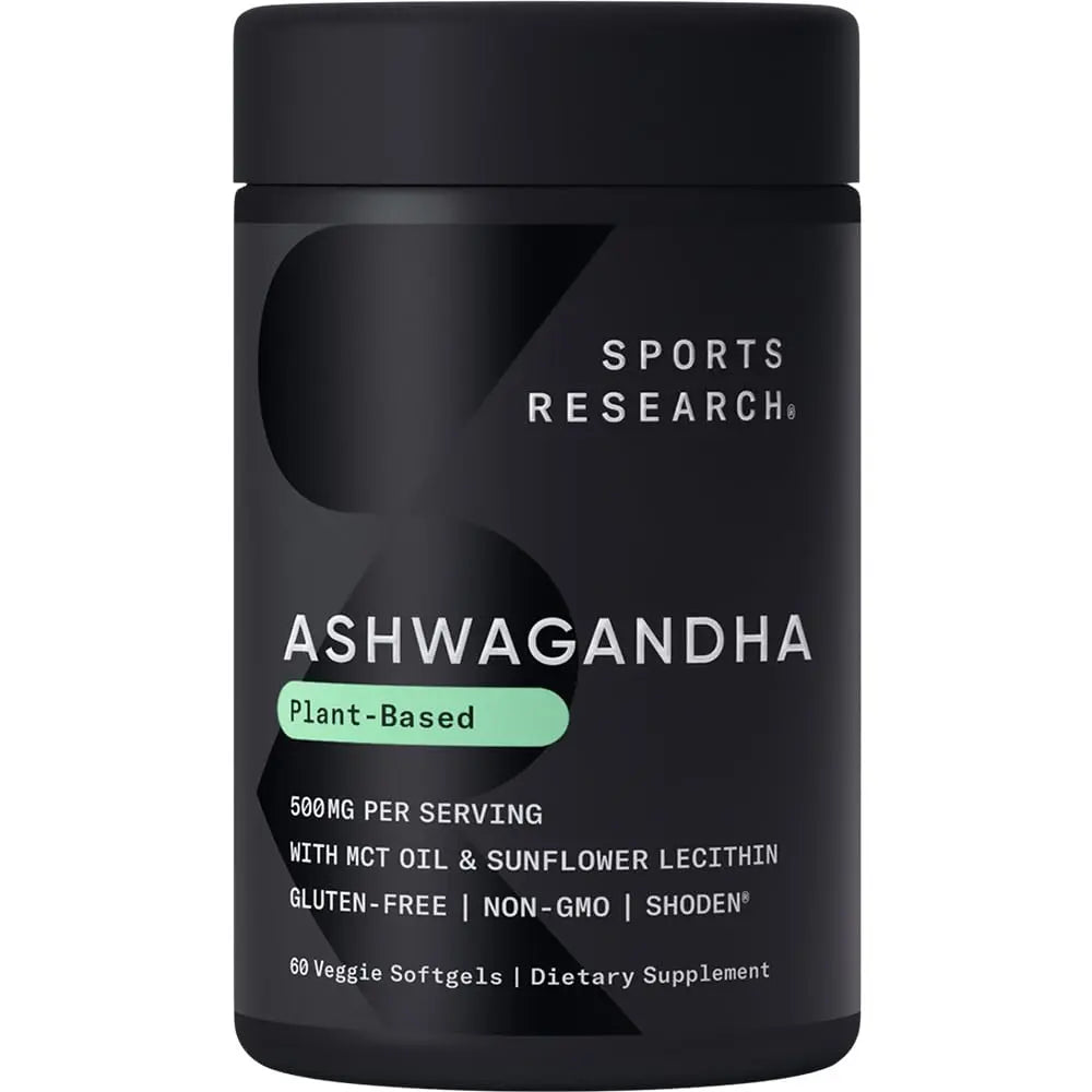 Sports Research® Ashwagandha Softgels with Coconut MCT Oil - Natural Adaptogen Sports Research Au supplements