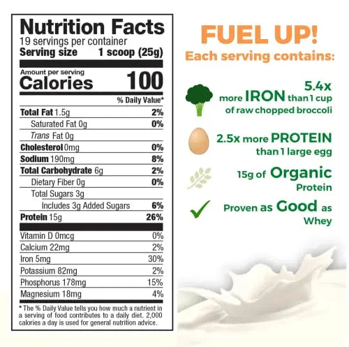 Growing Naturals | Vanilla Rice Powder 15g Plant Protein | 2.8G BCAA, Low-Carb Growing Naturals Au supplements