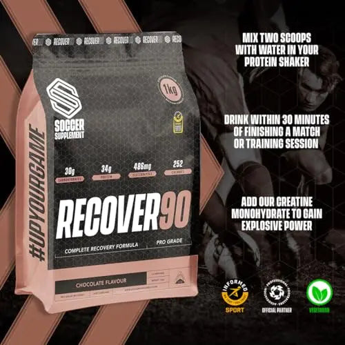 Soccer Supplement Recover90®, Complete Recovery Shake - 31grams of Whey Protein Isolate SOCCER SUPPLEMENT Au supplements