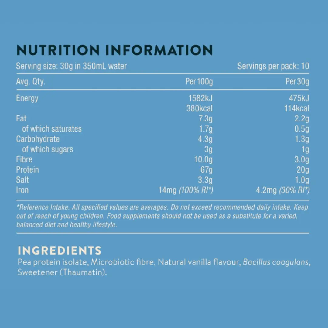 Nuzest - Protein + Microbiotics – Gut Health - Plant Protein Powder - French Vanilla, 300g (10 Servings) Nuzest Au supplements