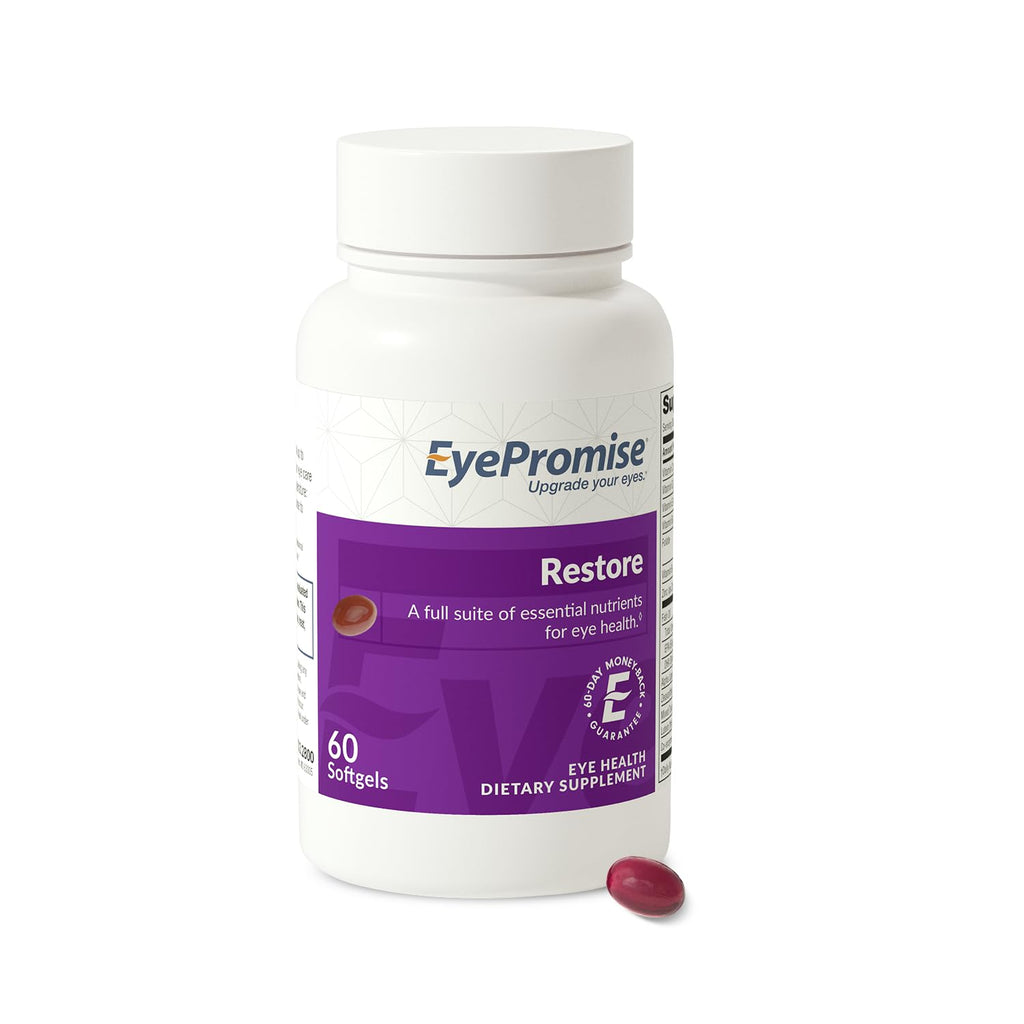 EyePromise Restore Eye Health Supplements - 60 Softgels, 30-Day Supply - Omega 3 Supplement for Aging Eyes with Lutein and Zeaxanthin,