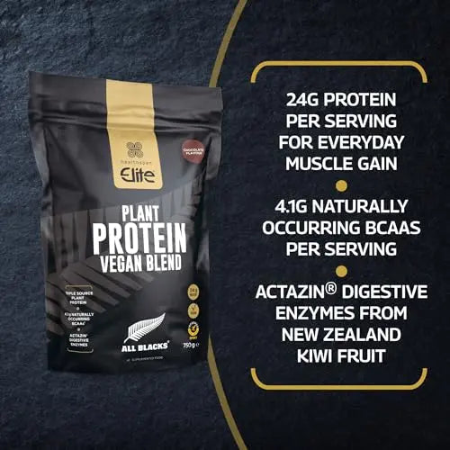 Healthspan Elite All Blacks Plant Protein Vegan Blend (750g) | 23g Protein Per Serving Healthspan Elite Au supplements