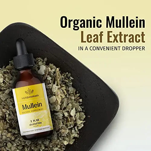Mullein Leaf Tincture - Lung Cleanse - Vegan Lung Detox - Respiratory Health HERBAMAMA Au supplements
