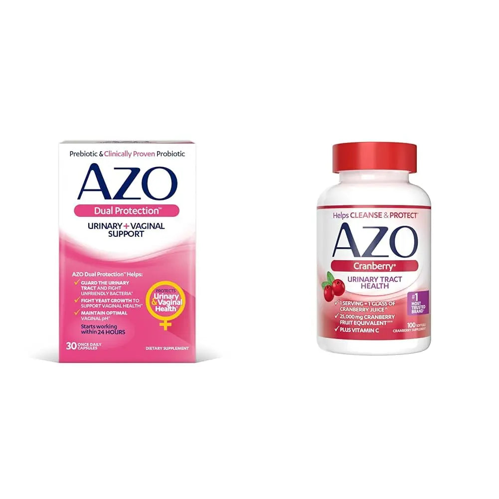AZO Dual Protection | Urinary + Vaginal Support* | Prebiotic Plus Clinically Proven Women AZO Au supplements