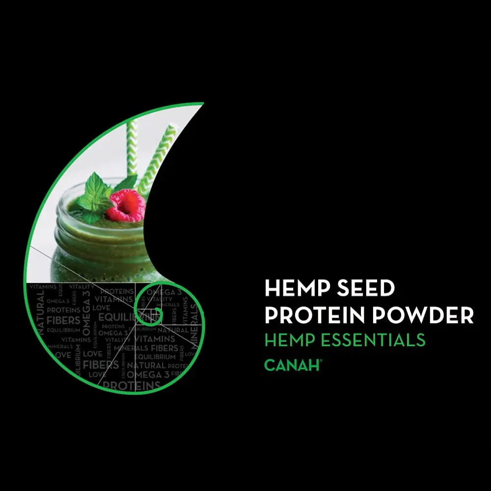 Canah® Natural Hemp Protein Powder 1 kg Vegan, High in Protein, Fibre, Omega 3 & Omega 6, Amino Acids, Vitamins and Minerals, Certified Kosher + Free Bonus Recipes Hemp Essentials Au supplements
