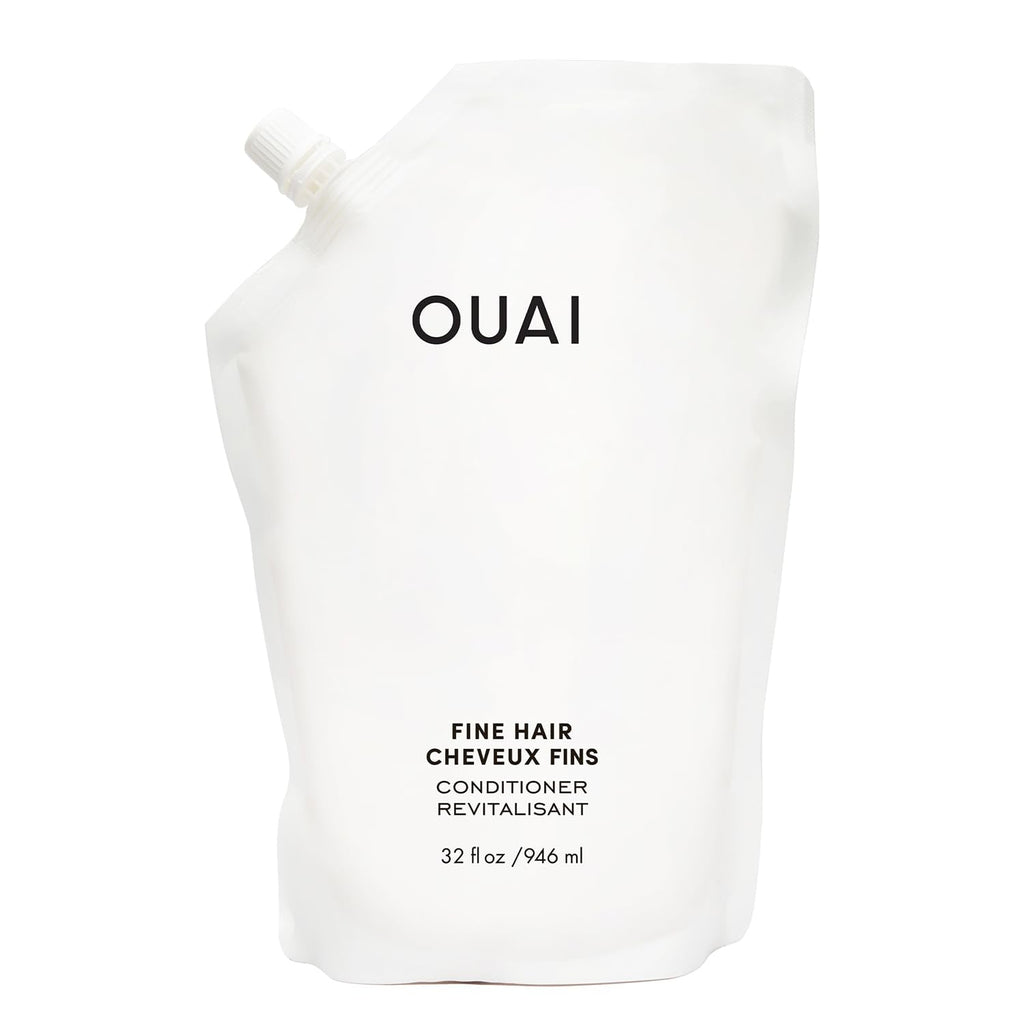 OUAI Fine Hair Conditioner Refill - Volumizing Conditioner Made with Keratin, Biotin and Chia Seed Oil - Adds Softness, Bounce and Volume - Free from Parabens, Sulfates, and Phthalates (32 Oz) OUAI Au supplements
