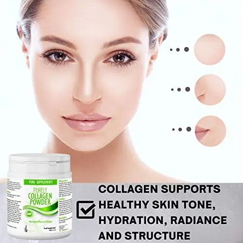 Collagen Powder Marine Supplement | Hydrolyzed Protein peptides with Hyaluronic Acid Vitamin C Biotin etc for Women Men Pure Food Supplements Au supplements