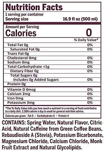 Cafeina - Naturally Flavored Black Cherry Caffeinated Spring Water (12 Pack) - 100mg Caffeine CAFEINA Au supplements