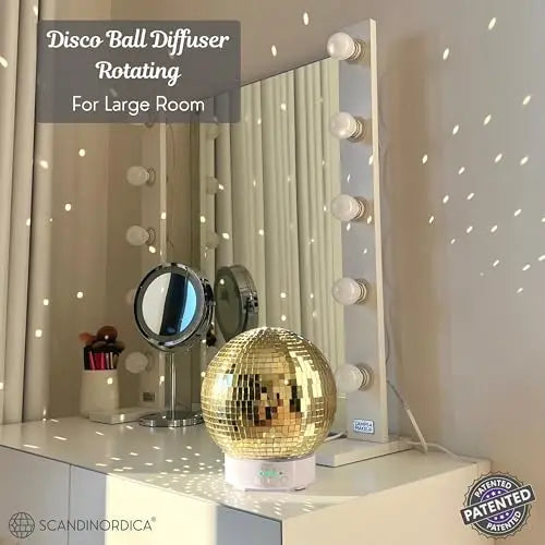 Disco Ball Diffuser Rotating - 300 ML Mirror Ball Oil Diffuser, Essential Oils Diffusers for Home SCANDINORDICA Au supplements