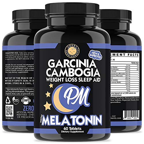 Garcinia Cambogia PM Weight Loss Sleep, All Natural Supplement w/Valerian Root & Melatonin Angry Supplements Au supplements
