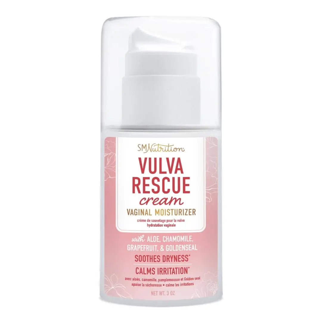 Vulva Rescue Moisturizer Cream | 3oz. PUMP | Soothes Vaginal Itch & Dryness | No Estrogen or Fragrance SMNutrition Au supplements