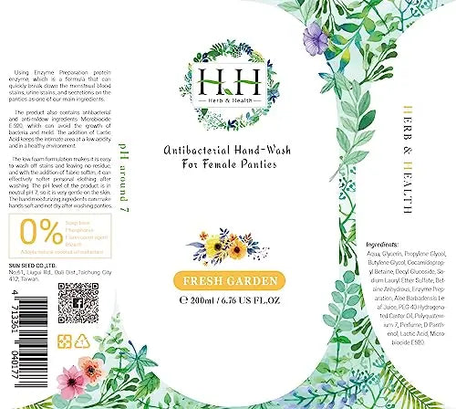 Feminine Wash+Panties Stain Remover Detergent - Natural Essential Oil Scent Vaginal Wash Women HH Herb & Health Au supplements