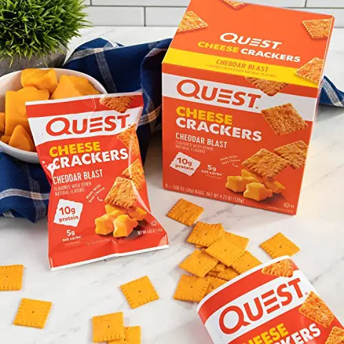 Quest Nutrition Cheese Crackers, Cheddar Blast, High Protein, Low Carb, Made with Real Cheese Quest Nutrition Au supplements