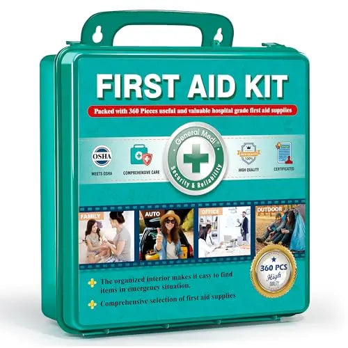General Medi 360 Pieces Hardcase First Aid Kit - Comprehensive Large First Aid Box General Medi Au supplements