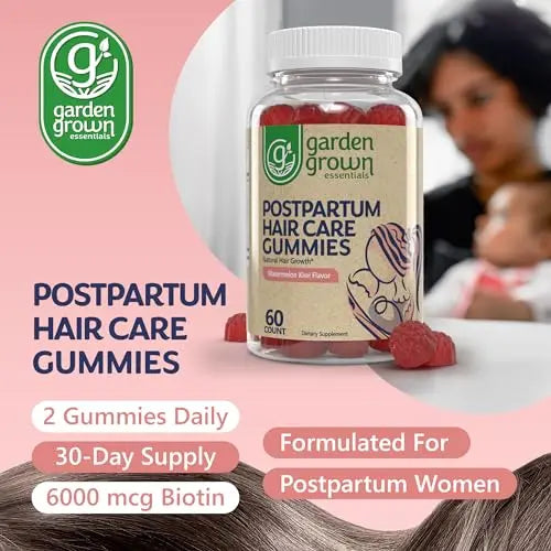 Womens Postpartum Hair Loss Gummies - Formuated for Postnatal Hair Care, Growth Garden Grown Essentials Au supplements