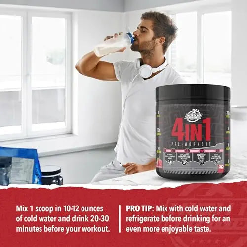 High IQ Nutrition 4 in 1 Lychee Flavored Pre Workout Powder 200mg Caffeine | Energy, Focus High IQ Nutrition Au supplements
