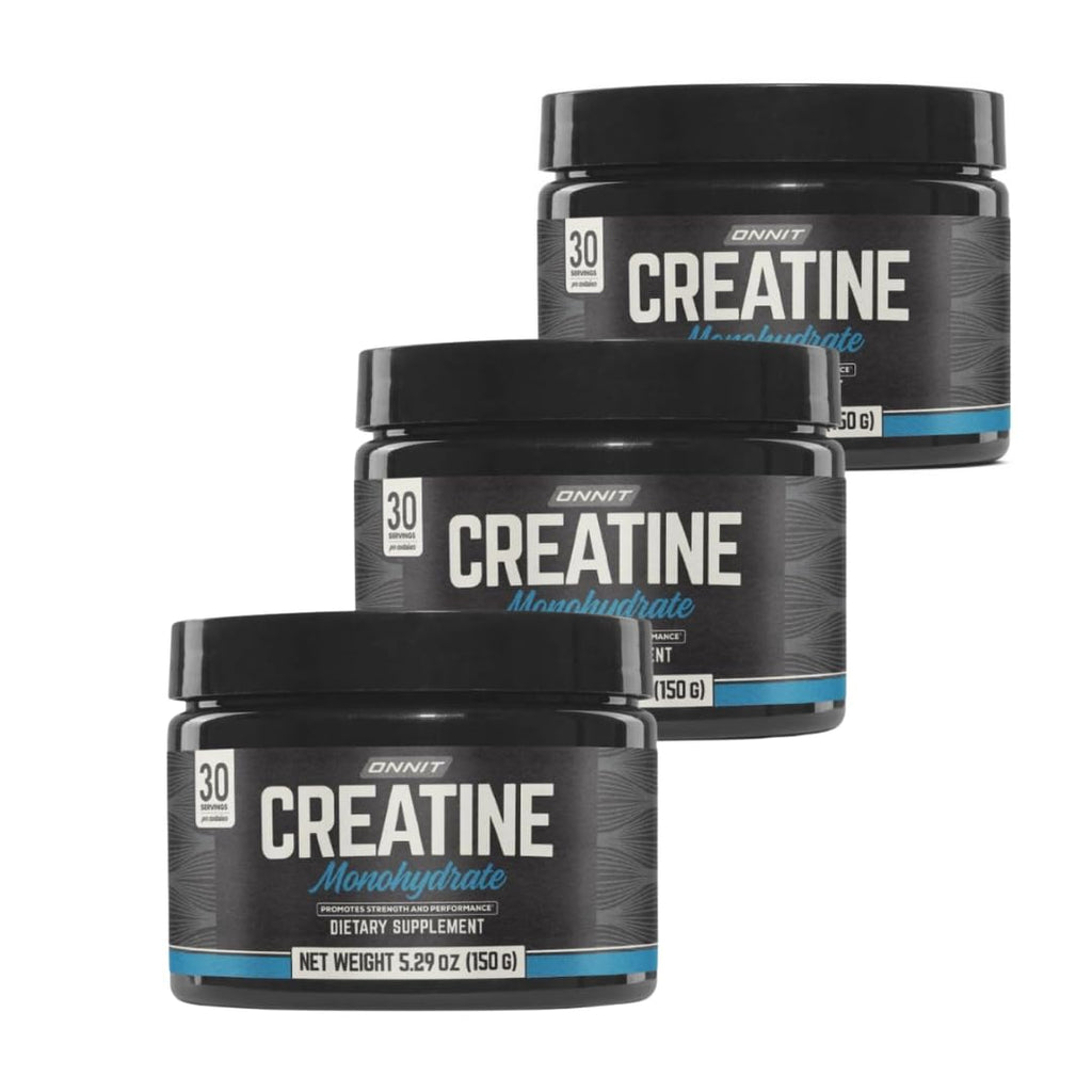 ONNIT Creatine Monohydrate Powder – IGEN™ Non-GMO Tested, 5g Premium Creatine for Muscle Strength, Power & Lean Mass, Supports Brain Health & Cellular Energy, Unflavored, 30 Servings, 5.29 oz 3-Pack ONNIT Au supplements