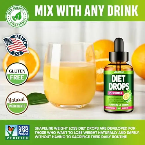 (Pack of 2) Weight Loss Drops - Made in USA - Appetite Suppressant for Women & Men SHAPELINE Au supplements