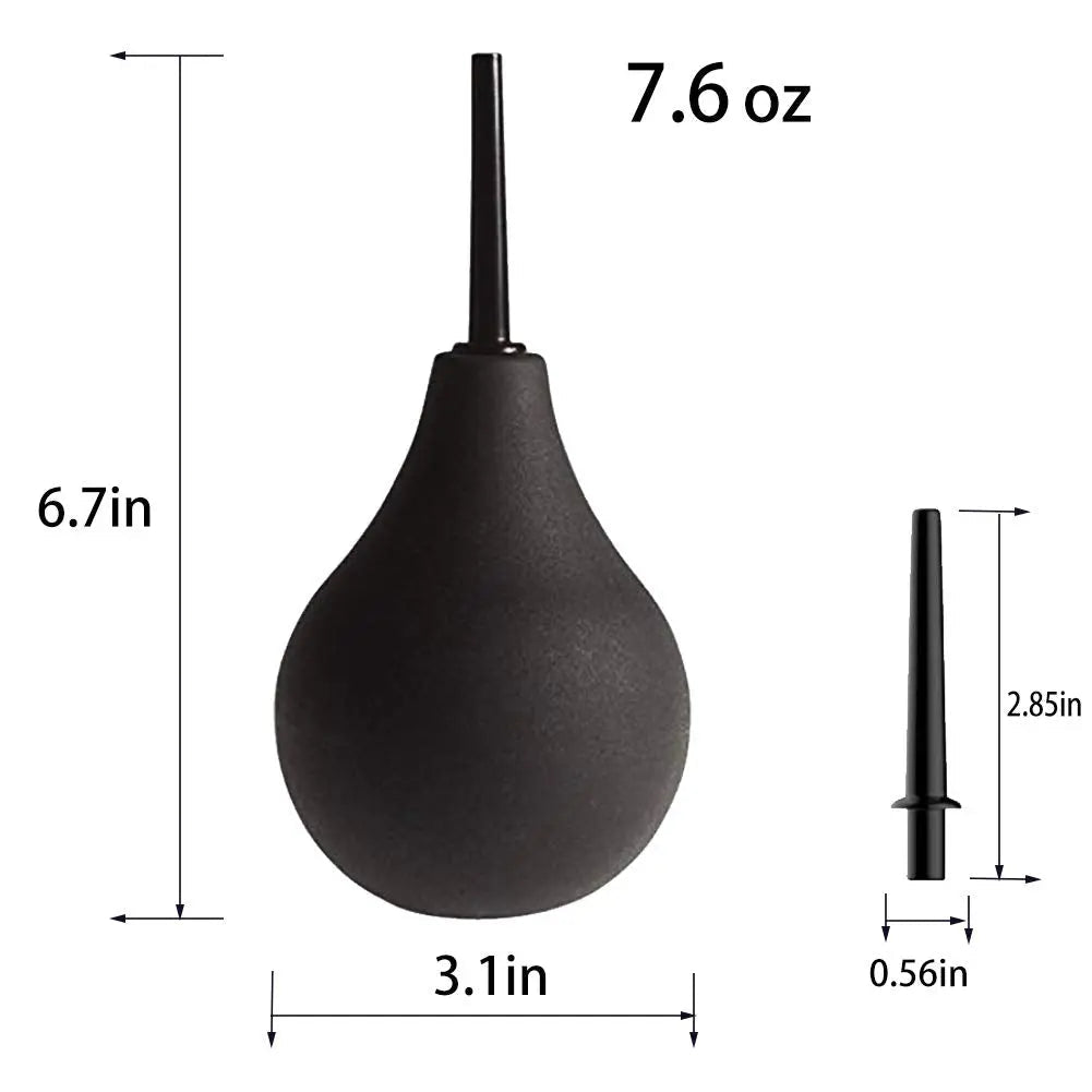 GNEGKLEAN Black Silicone Enema Bulb Kit 7.6oz Clean Anal Douche for Men Women with 19.7in GNEGKLEAN Au supplements