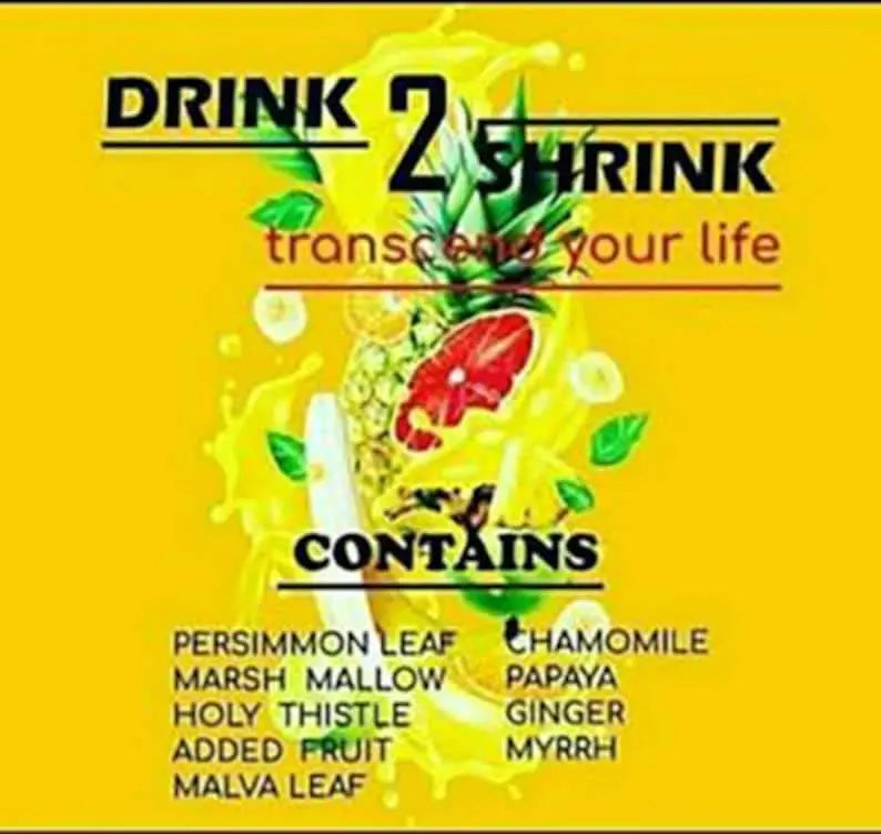 4 Week drink2Shrink Detox Formula Start Losing That Stubborn Belly Fat! (Green Apple) Heath Secret Au supplements