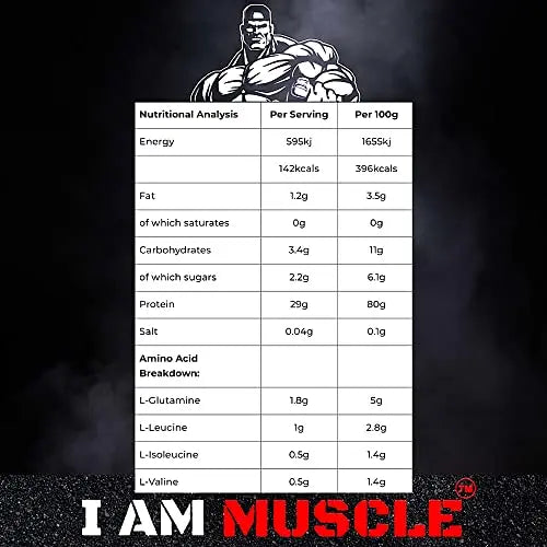 Ultimate Whey Protein + BCAA’s Powder, Premium High Protein Isolate, Enhance Lean Muscle Mass and Recovery, 1kg I AM MUSCLE Au supplements