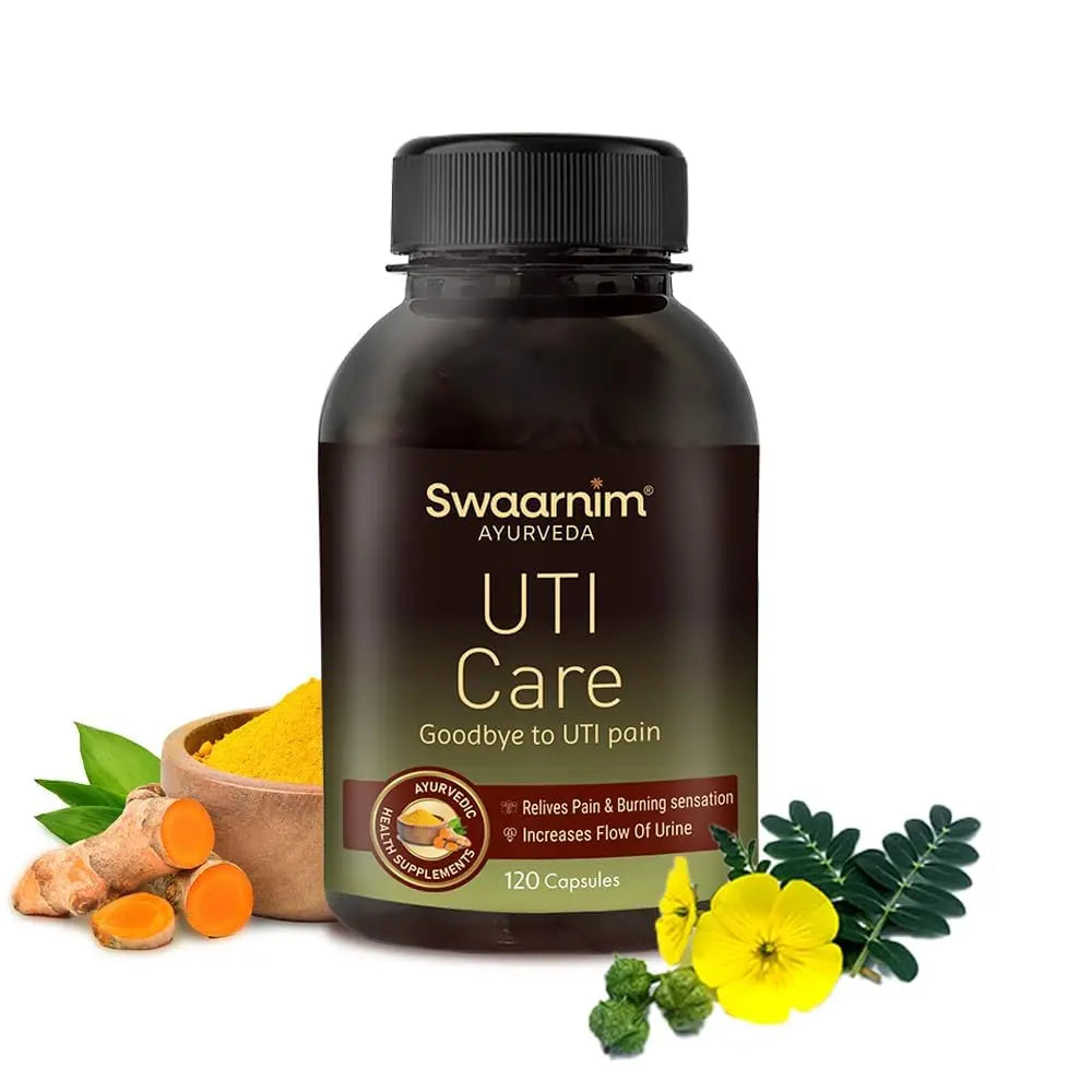 Swaarnim UTI Care, Ayurvedic Healthy Supplements for Women Health, Rich in Natural Extracts, 100% Natural - No Added Chemicals and Gluten Free, 120 Capsules Swaarnim Au supplements