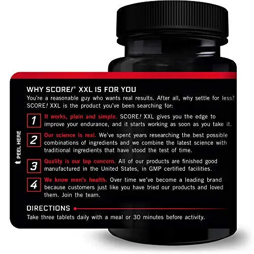 FORCE FACTOR Score! XXL, 3-Pack, Nitric Oxide Booster Supplement for Men with L Force Factor Au supplements
