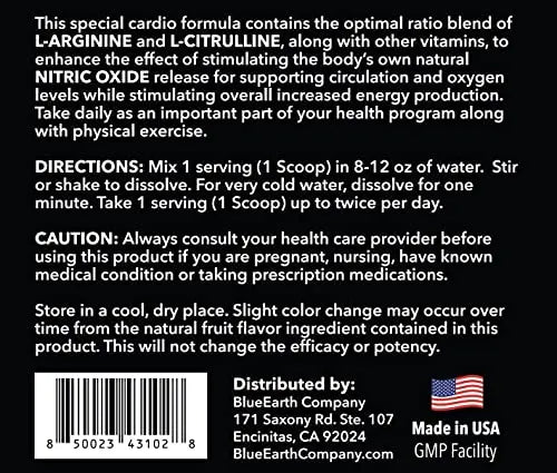 BlueEarth Company L-Arginine 5000mg + L-Citrulline Complex Powder Supplement Drink BlueEarth Company Au supplements