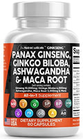 Panax Ginseng 10000mg Ginkgo Biloba 4000mg Ashwagandha Maca Root Clean Nutraceuticals Au supplements