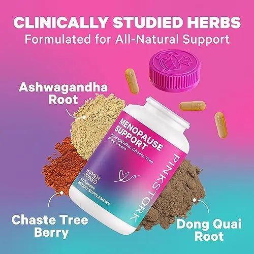Pink Stork Menopause Supplements for Women with Ashwagandha and Black Cohosh Pink Stork Au supplements