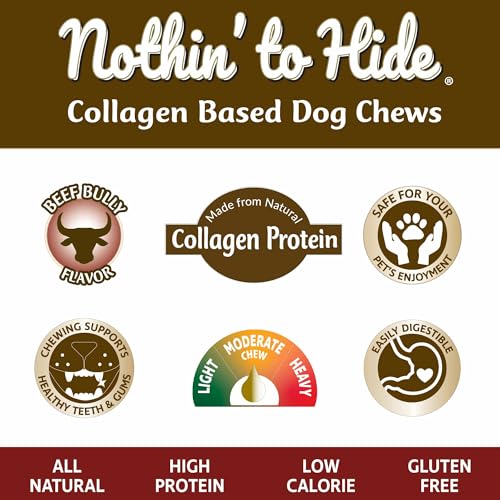 Fieldcrest Farms Nothin’ to Hide Collagen & Bully Small Rolls, 5 Inch, Beef Bully Flavor, Highly Digestible Chews That Support Skin, Coat, Joints & Muscles, for Moderate Chewers Under 25 Lbs, 2 Pack Fieldcrest Farms Au supplements