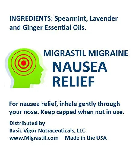 Basic Vigor Migrastil Inhaler (Pack of 2) - Pocket Size Aromatherapy Inhaler for Queasiness Basic Vigor Au supplements