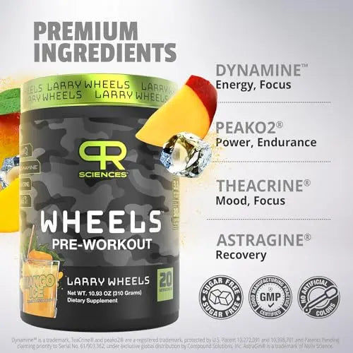 Larry Wheels' Pre Workout - Energy Drink Powder - Pre Workout Powder for Men & Women PR Sciences Au supplements
