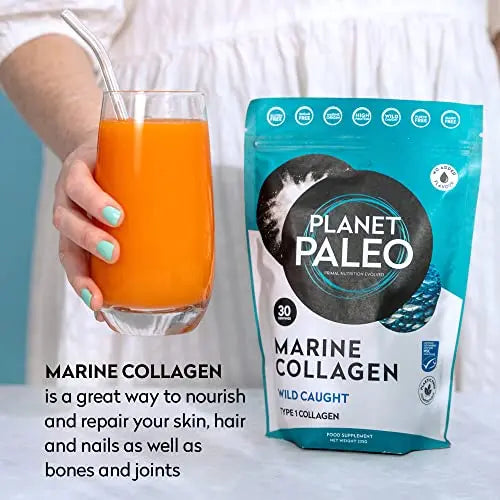 Pure Marine Collagen Powder (60 Servings, 450g) | for Healthy Skin, Hair and Nails, and Gut Health Planet Paleo Au supplements