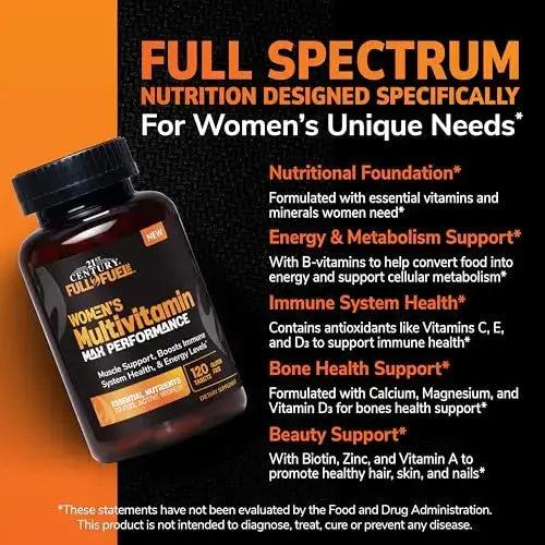 21st Century Full Fuel 365 Active Women’s Multivitamin, 120 Tablets, Daily Vitamins and Minerals for Energy, Muscle Support, Immune Health 21st Century Au supplements