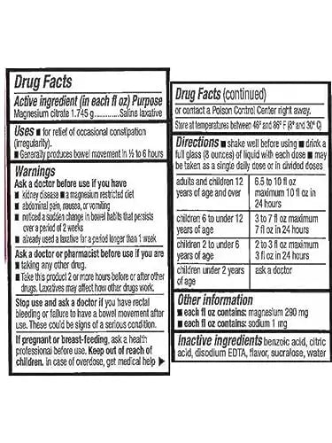 Swan Lemon Magnesium Citrate Oral Solution (10 oz), Natural Lemon Flavor, Gentle Deal Dave Au supplements