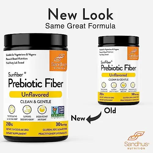 Sandhu's Prebiotic Fiber Supplement Powder –30 Servings- SunFiber® –Low FODMAP Sandhu's Au supplements