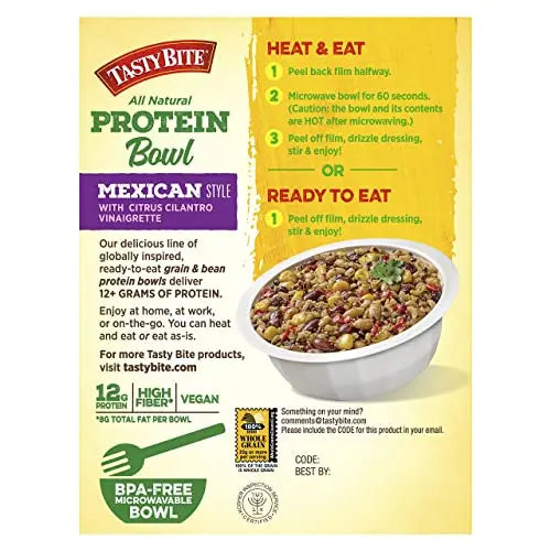 TASTY BITE Mexican Protein Bowl, 8.8 Ounce, Pack of 6, Ready to Eat, Microwaveable TASTY BITE Au supplements