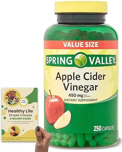Spring Valley Apple Cider Vinegar 450mg, Value Size 250 Capsules, Dietary Supplement Neobit Au supplements