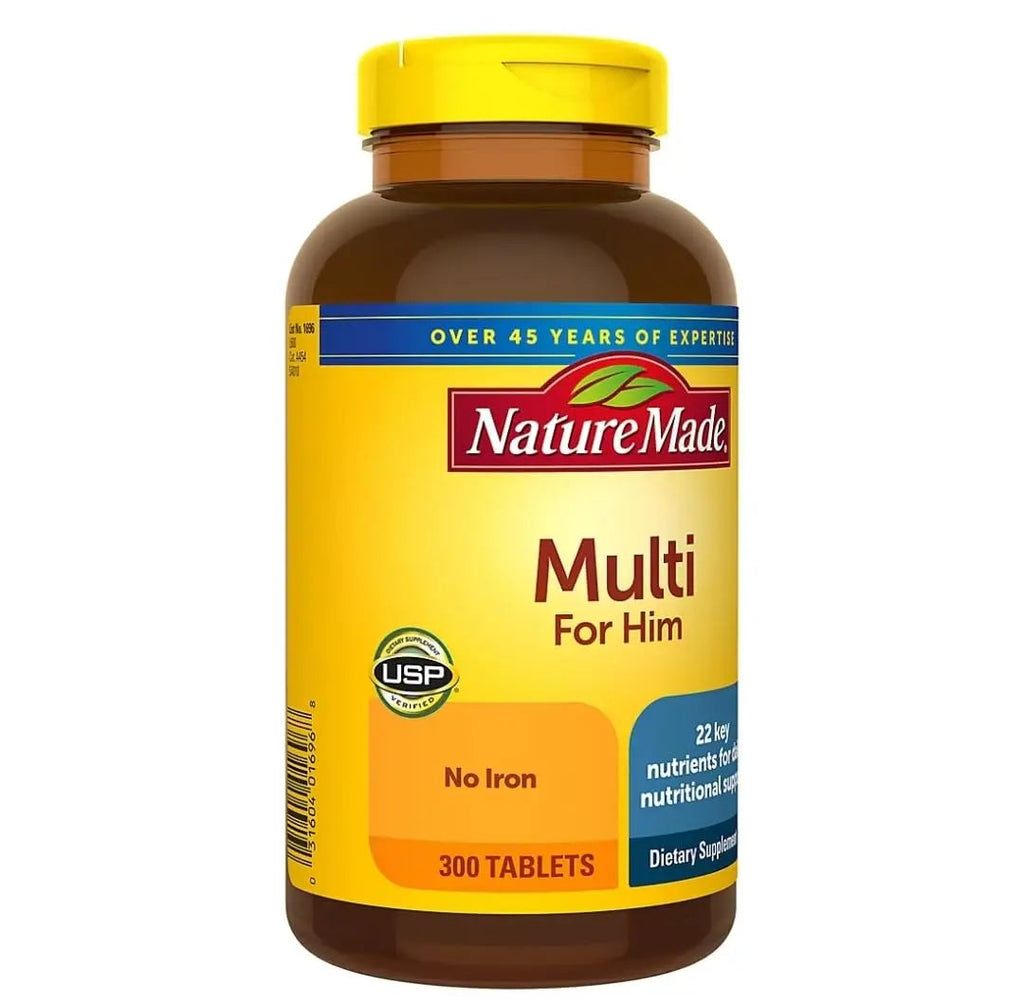 Nature Made Multivitamin For Him with No Iron, Mens Multivitamins for Daily Nutritional Support, Multivitamin for Men Nature Made Au supplements