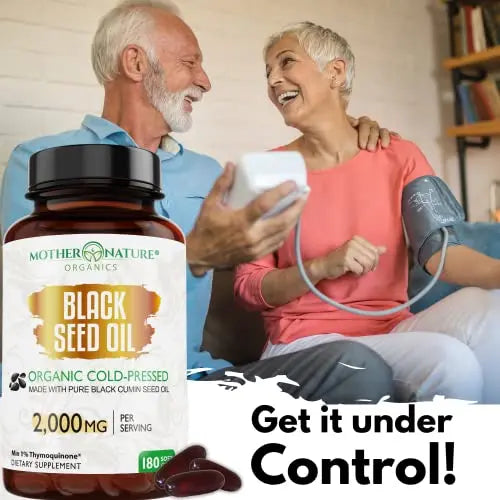 Organic Black Seed Oil Capsules - 3 Month Supply - 180 Count (2000mg Per Serving) Mother Nature Organics Superfoods for Organic Living Au supplements
