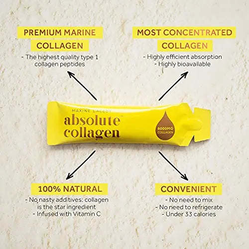 Absolute Collagen Marine Liquid Collagen Supplement for Women - 8000mg Collagen in Each Sachet Absolute Collagen Au supplements