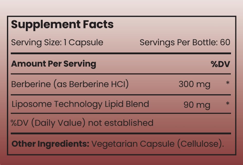 Rho Nutrition Liposomal Berberine Capsules - Ultra High Absorption Supplement – Supports Immune Function, Gut Health and Metabolic
