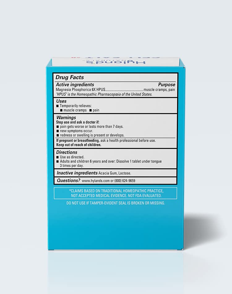 Hyland's No. 8 Cell Salt Mag Phos 6X, PMS Relief, Natural Homeopathic Relief of Menstrual Pain and Muscle Cramp Symptoms, Muscle Relaxer, Quick Dissolving Tablets, 100 Count Hyland's Au supplements