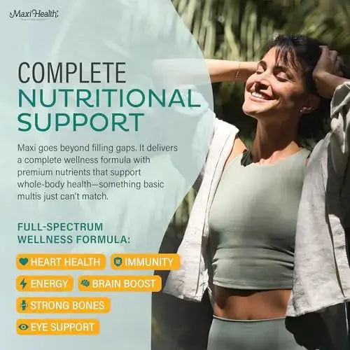 Maxi Health Multivitamin – Easy to Swallow Multi Vitamin Capsules with 30 Nutrients, Iron & Probiotics – Kosher Daily Multivitamins Small Capsules Maxi Health Au supplements