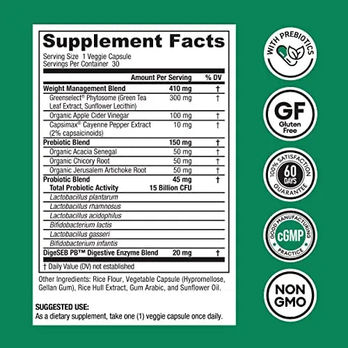 Physician's CHOICE Probiotics for Weight Management & Bloating- 6 Probiotic Strains Physician's CHOICE Au supplements